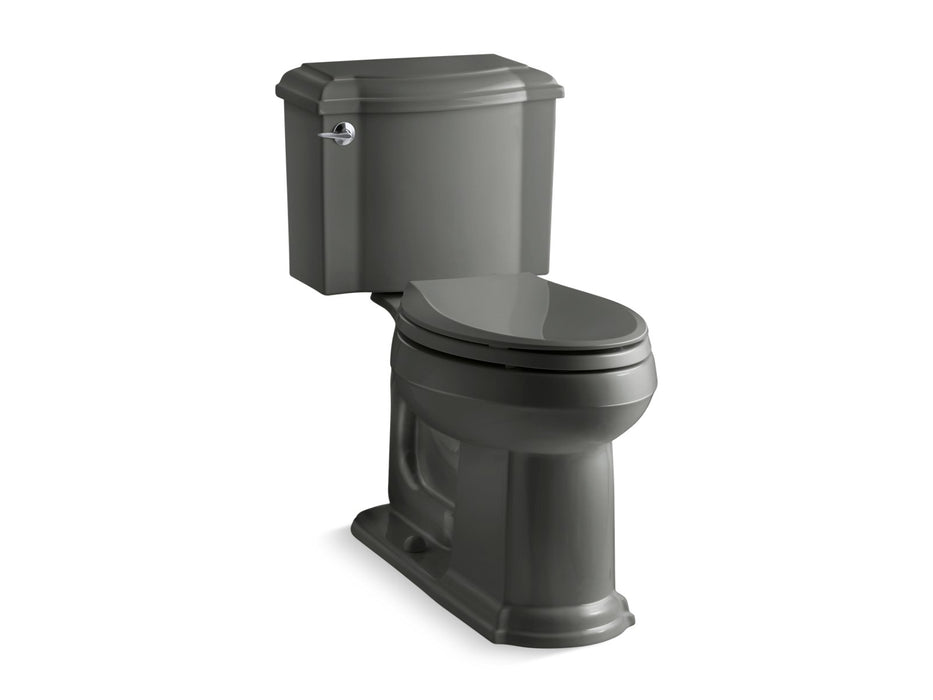 KOHLER K-3837 Devonshire Two-piece Elongated Toilet, 1.28 GPF, thunder grey