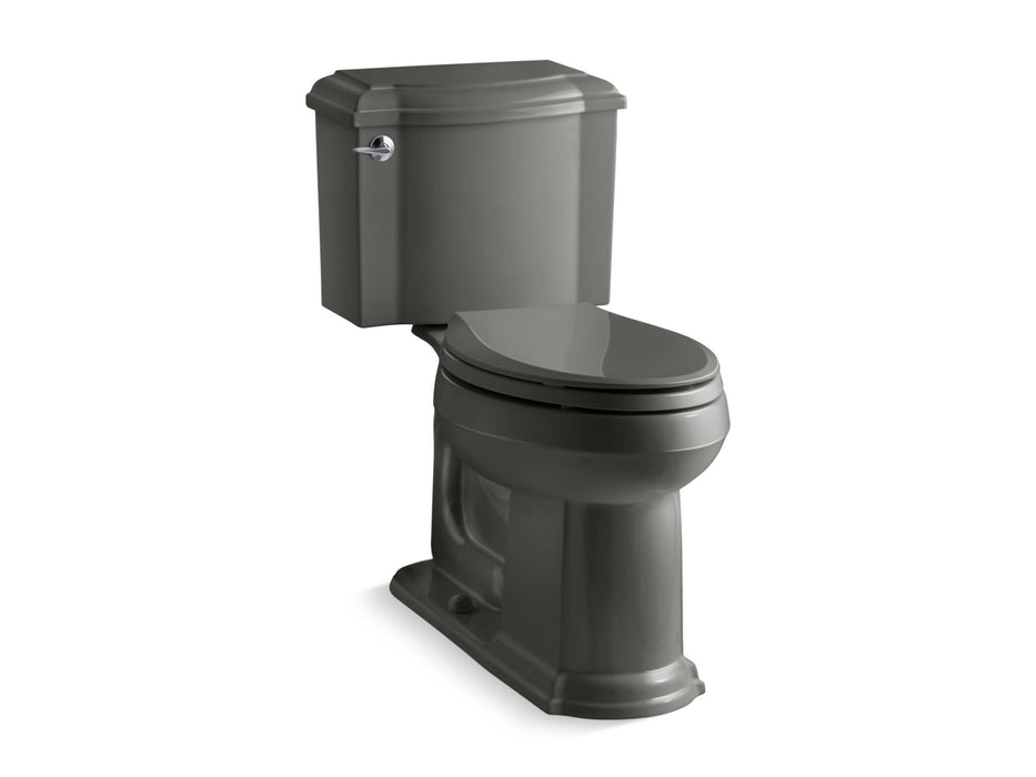 KOHLER K-3837-RA Devonshire ComForteeight Two-piece elongated 1.28 gpf chair height toilet with right-hand trip lever