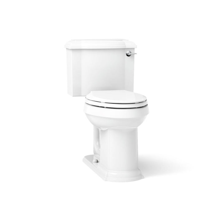 KOHLER K-3837-RA Devonshire ComForteeight Two-piece elongated 1.28 gpf chair height toilet with right-hand trip lever