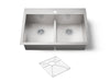 Kohler Vault Smart Divide 33" top-/undermount double-bowl kitchen sink