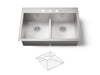 Kohler Vault Smart Divide 33" top-/undermount double-bowl kitchen sink