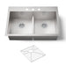 Kohler Vault Smart Divide 33" top-/undermount double-bowl kitchen sink