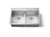 KOHLER K-3838-1 Vault Smart Divide 33" top-/undermount double-bowl kitchen sink