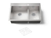 Kohler Vault Smart Divide 33" top-/undermount double-bowl kitchen sink