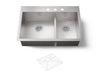 Kohler Vault Smart Divide 33" top-/undermount double-bowl kitchen sink