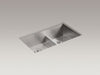 KOHLER K-3839-4 Vault Smart Divide 33" top-/undermount double-bowl kitchen sink