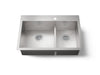 KOHLER K-3839-1 Vault Smart Divide 33" top-/undermount double-bowl kitchen sink