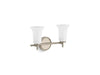 Kohler Bellera Two-light sconce with frosted shades