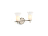 Kohler Bellera Two-light sconce with frosted shades