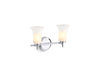 Kohler Bellera Two-light sconce with frosted shades