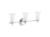 Kohler Bellera Three-light sconce with frosted shades