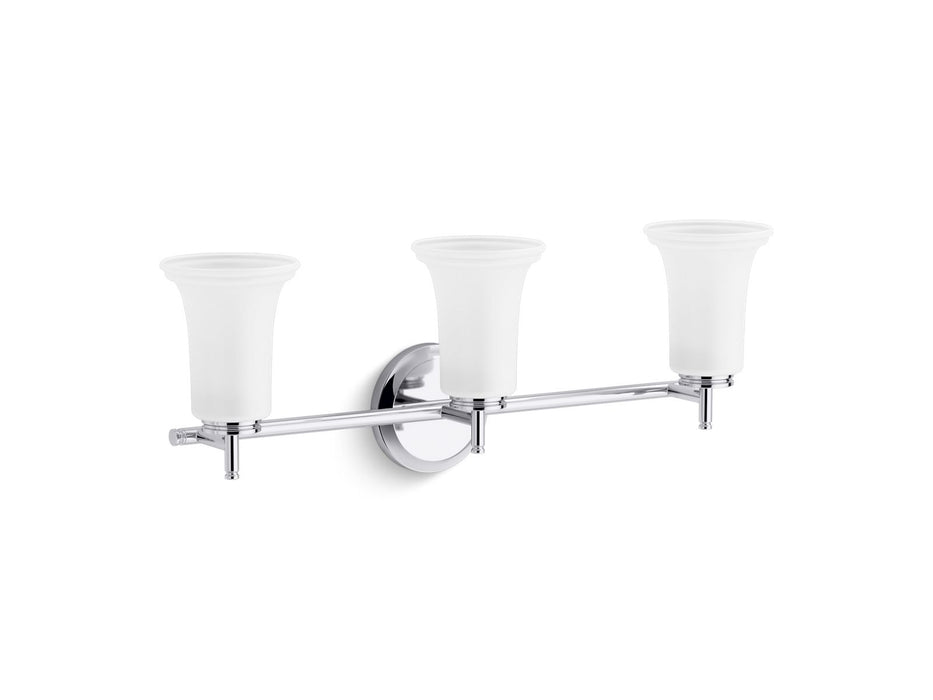 Kohler Bellera Three-light sconce with frosted shades