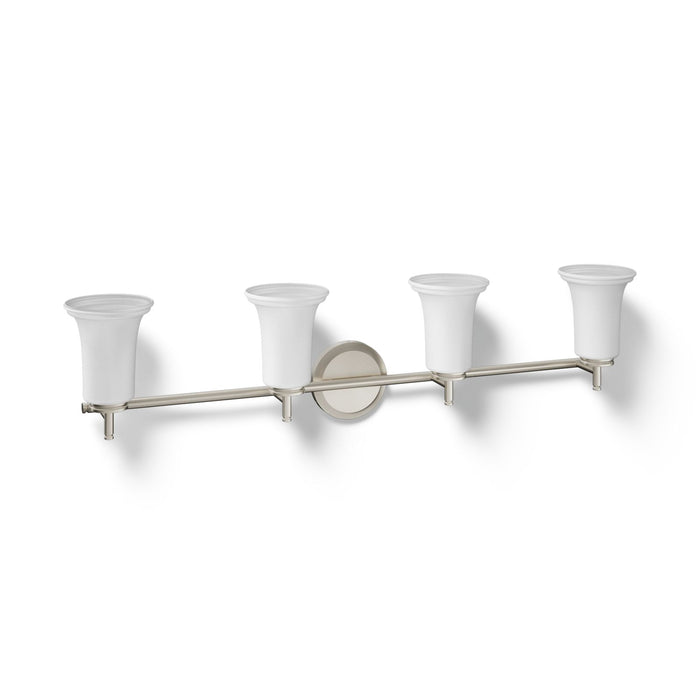 KOHLER K-38407-SC04 Bellera Four-light sconce with frosted shades