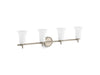 Kohler Bellera Four-light sconce with frosted shades