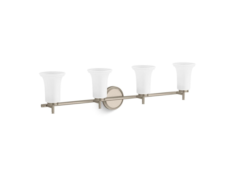 Kohler Bellera Four-light sconce with frosted shades