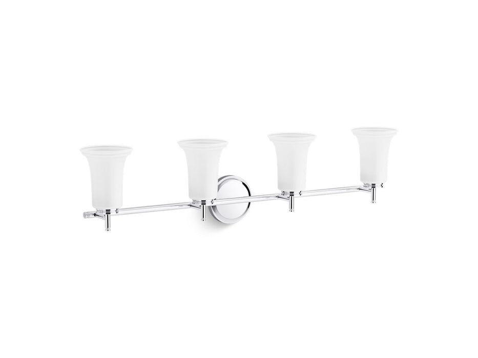 Kohler Bellera Four-light sconce with frosted shades