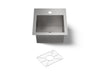 KOHLER K-3840-1 Vault 15" top-/undermount bar sink