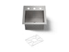 KOHLER K-3840-3 Vault 15" top-/undermount bar sink