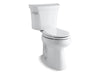 KOHLER K-3889-UT Highline Two-piece elongated toilet, 1.28 gpf, white