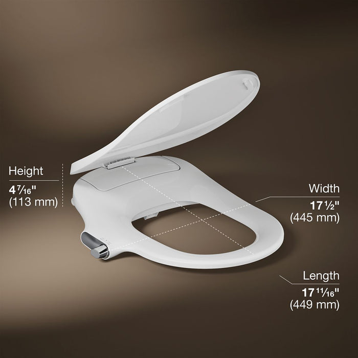 3/4 view of product with dimensions