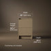 3/4 view of product with dimensions