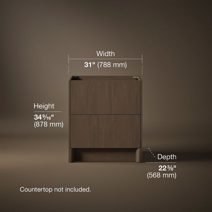 3/4 view of product with dimensions
