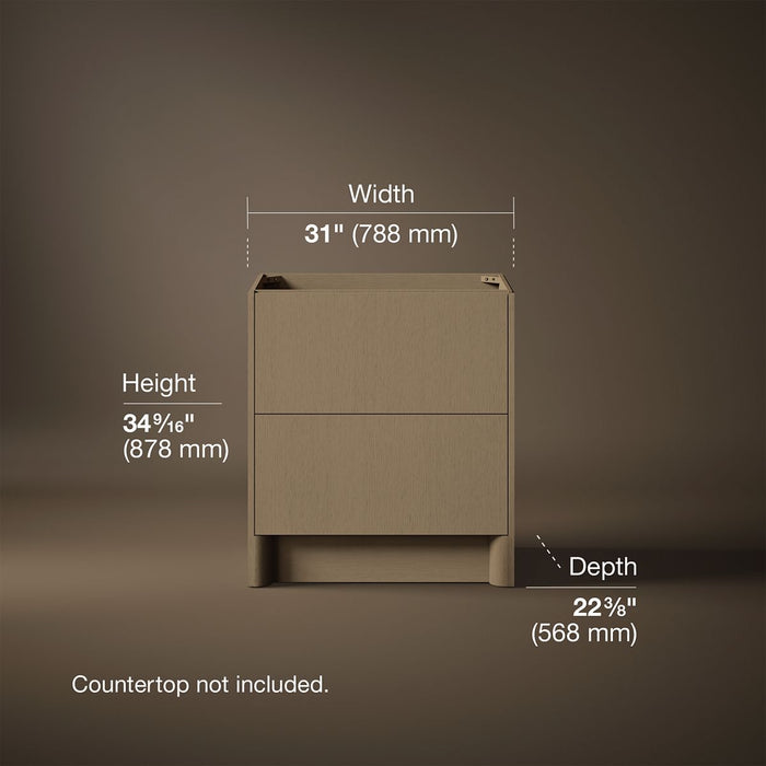 3/4 view of product with dimensions