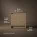 3/4 view of product with dimensions