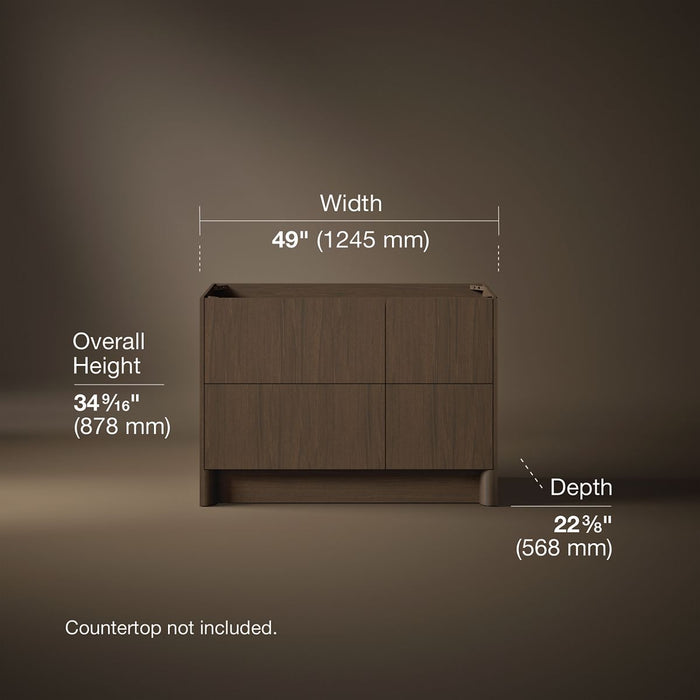 3/4 view of product with dimensions