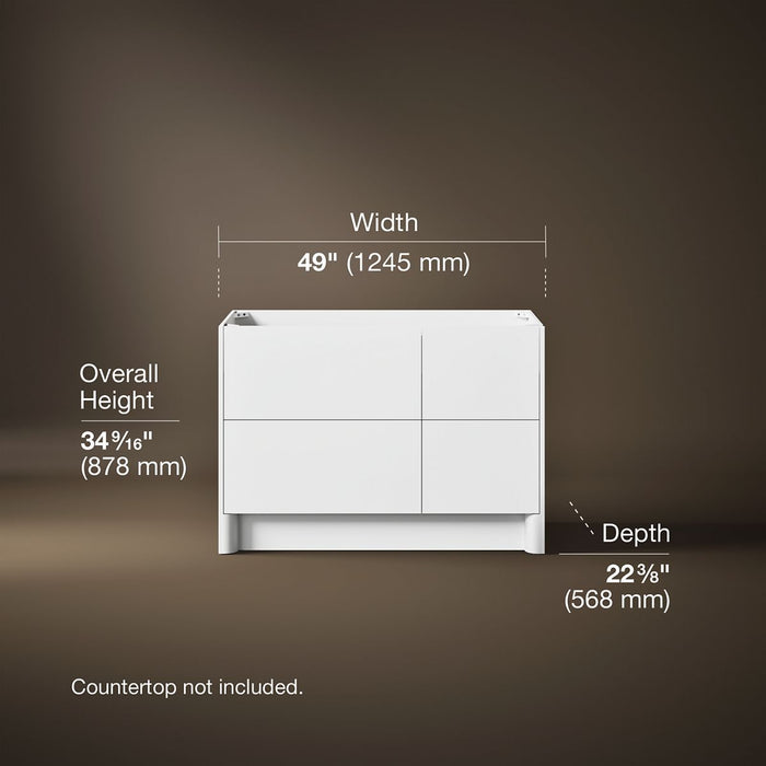 3/4 view of product with dimensions