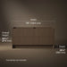 3/4 view of product with dimensions