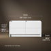 3/4 view of product with dimensions