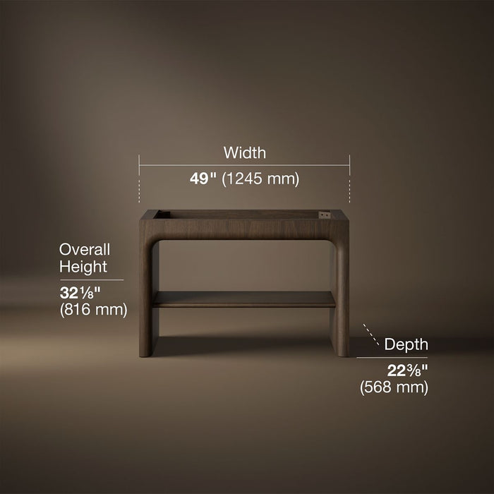 3/4 view of product with dimensions