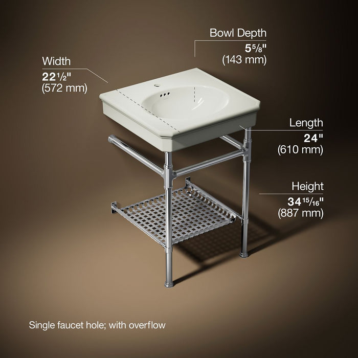 3/4 view of product with dimensions
