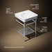 3/4 view of product with dimensions