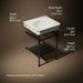 3/4 view of product with dimensions