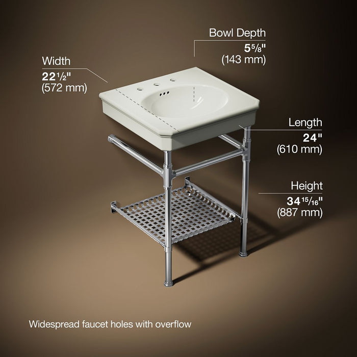 3/4 view of product with dimensions