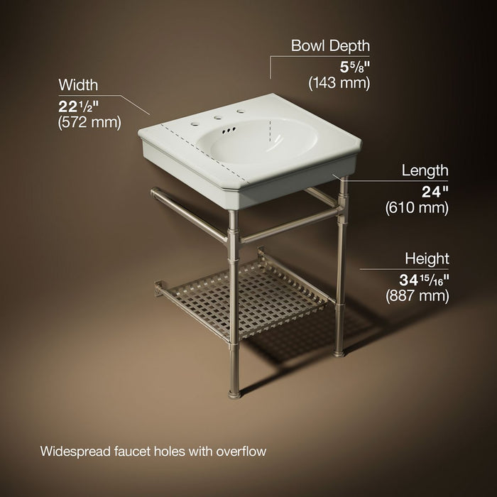 3/4 view of product with dimensions