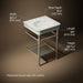 3/4 view of product with dimensions