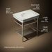 3/4 view of product with dimensions