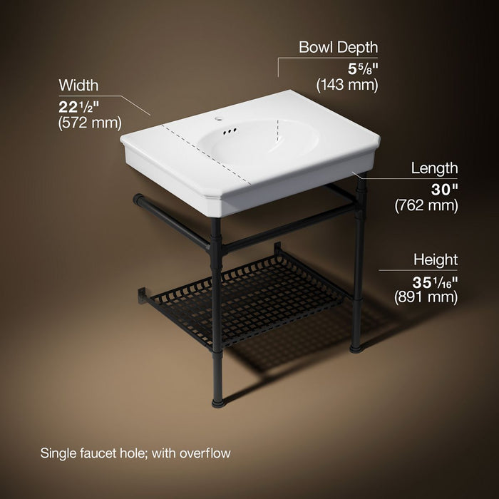 3/4 view of product with dimensions
