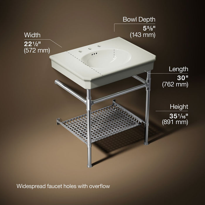 3/4 view of product with dimensions