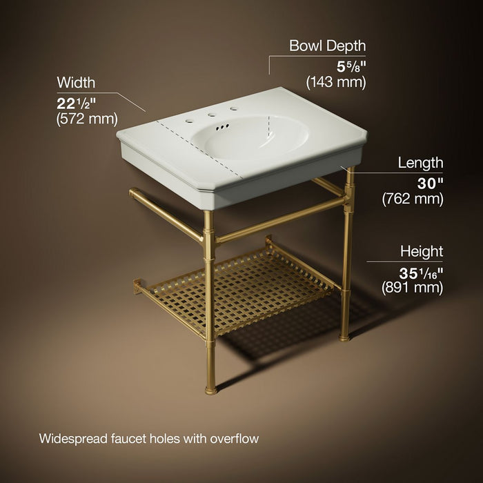 3/4 view of product with dimensions