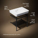 3/4 view of product with dimensions