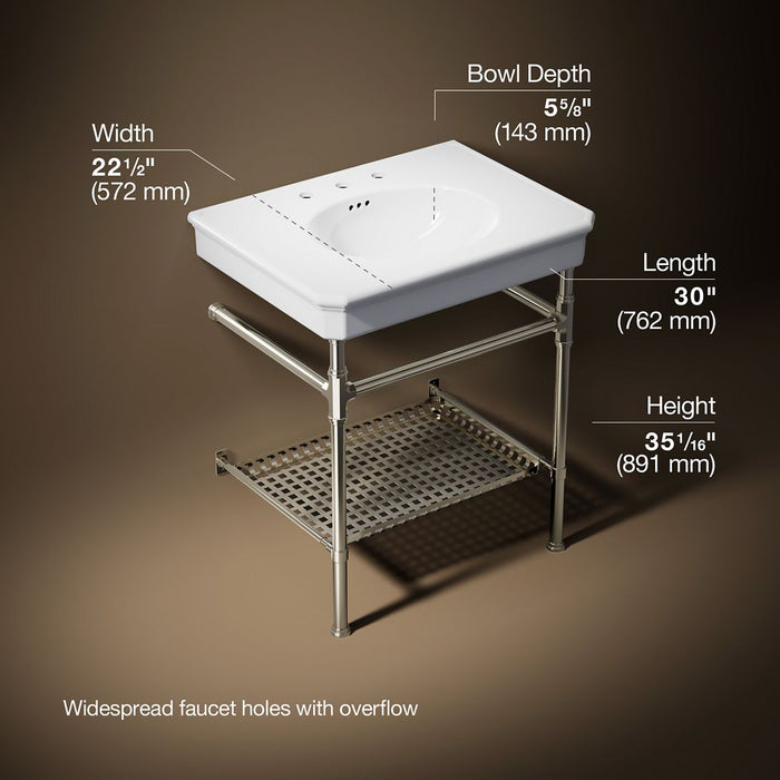 3/4 view of product with dimensions
