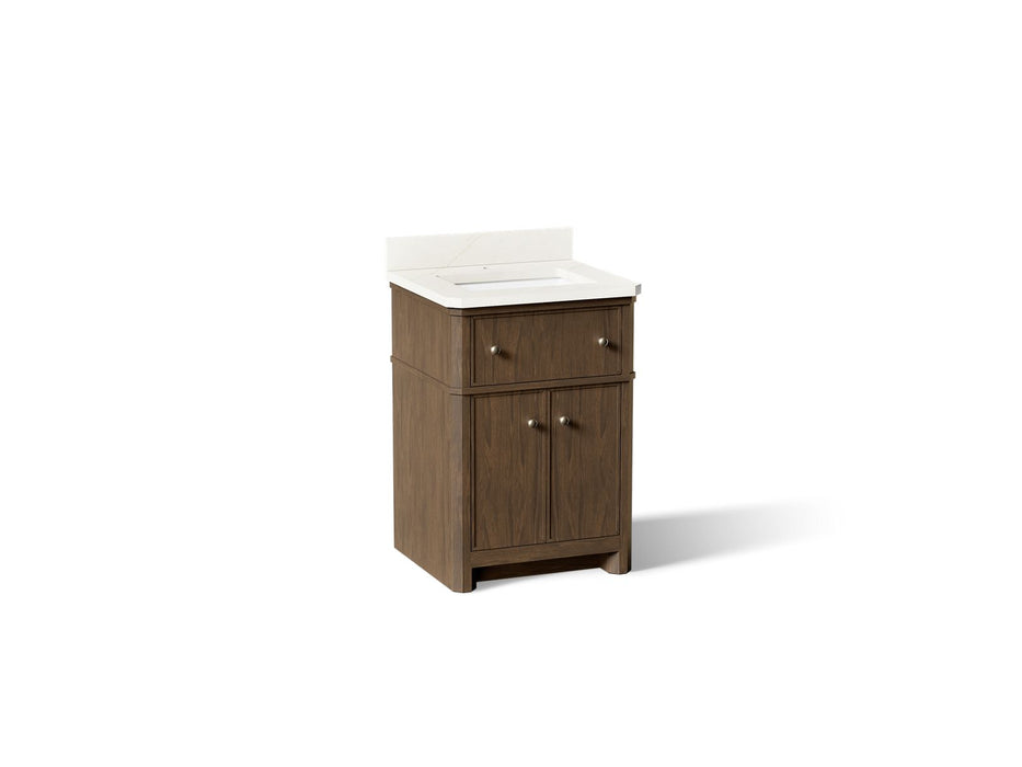KOHLER K-39305 Claude 24" bathroom vanity cabinet with sink and quartz top