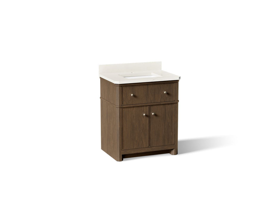 KOHLER K-39306 Claude 30" bathroom vanity cabinet with sink and quartz top