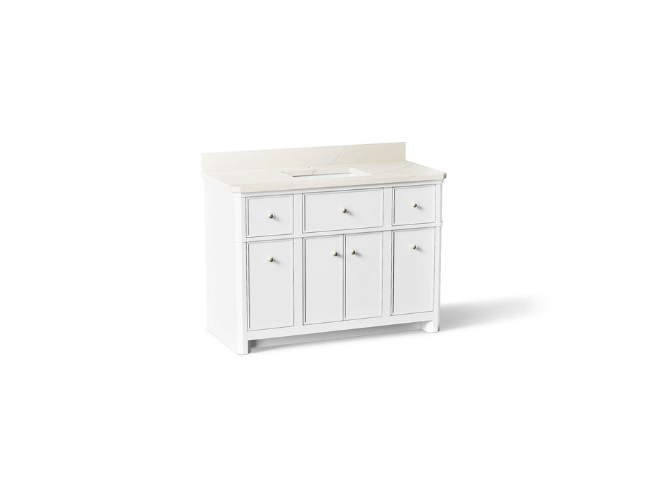 KOHLER K-39308 Claude 48" bathroom vanity cabinet with sink and quartz top