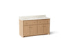 KOHLER K-39309 Claude 60" bathroom vanity cabinet with sinks and quartz top