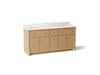KOHLER K-39310 Claude 72" bathroom vanity cabinet with sinks and quartz top
